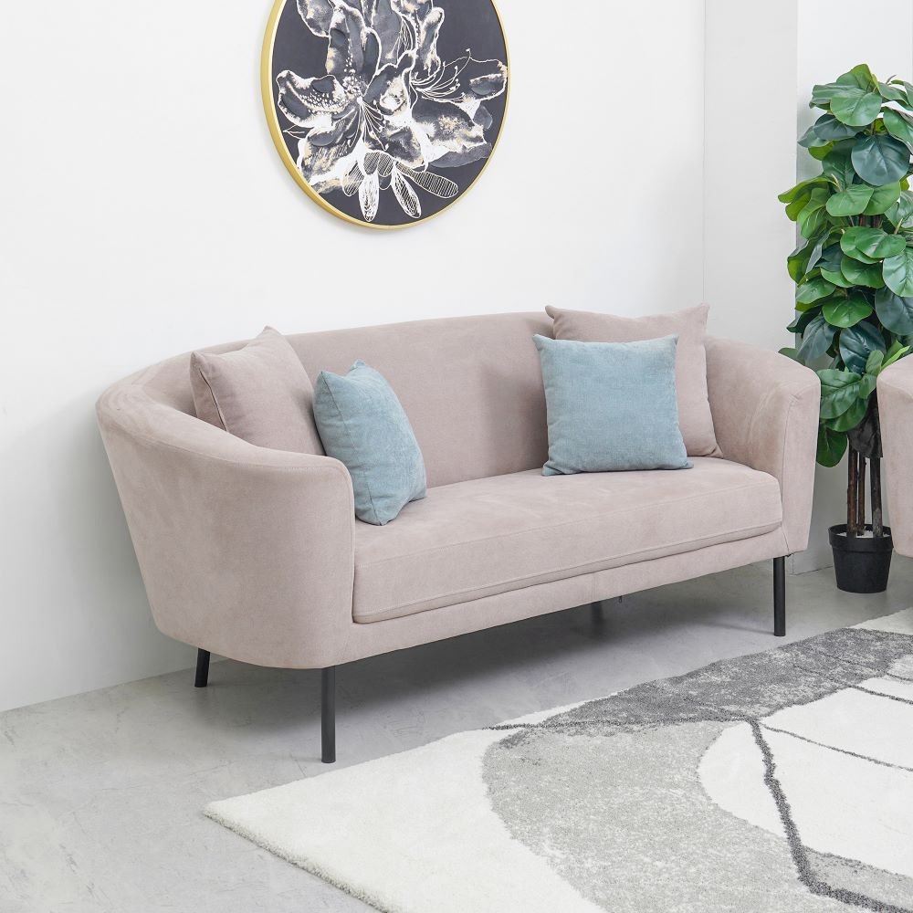 Informa Nordia Biloxi Sofa Fabric 3 Seater - Cokelat Taupe Tempat Duduk Empuk Sofa Ruang Tamu Furnit