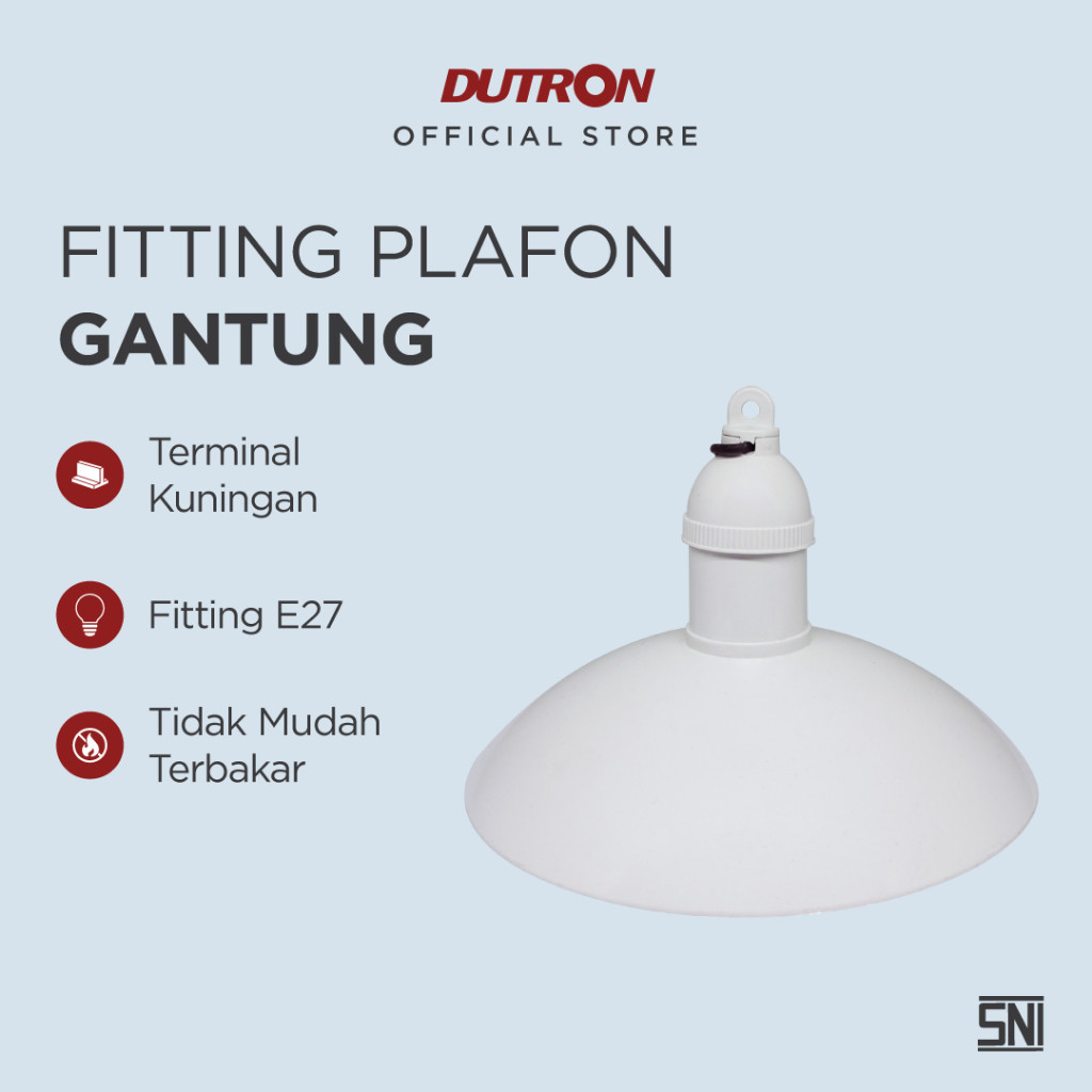 DUTRON Fitting Gantung Outdoor/ Kap Lampu
