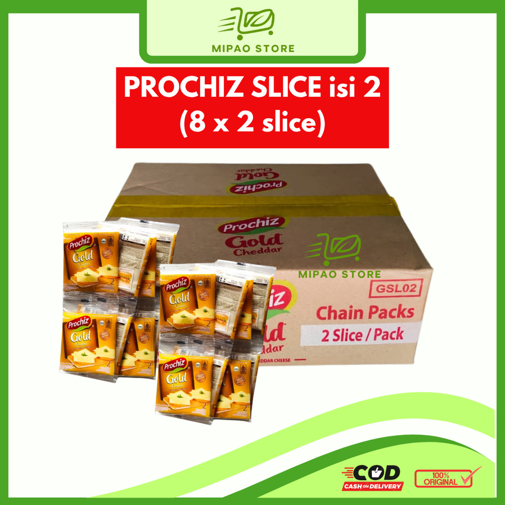 Keju Prochiz Gold Slice isi 2 Per Renceng (8x2 slice)