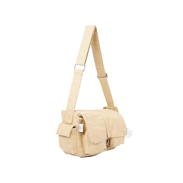 [Iconic_Style] Megan Y2k Bag by Money Alter / Tas Selempang Bahan Kanvas / Military Bag - Cream