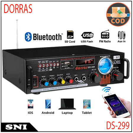 FLECO Power amplifier Dorras BT-299 - Amplifier Fleco BT 299 Ac dan DC - Ampli Bluetooth BT 299 fm