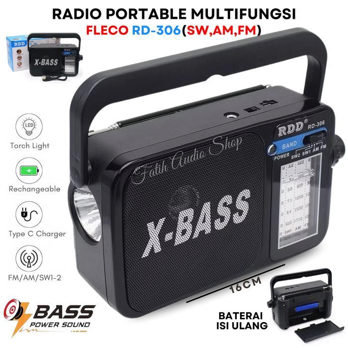 FULL BASSS Radio Speaker FM/AMSW Portable Murottal Mini RD-306 Pocket radio Internasional Radio / Ra