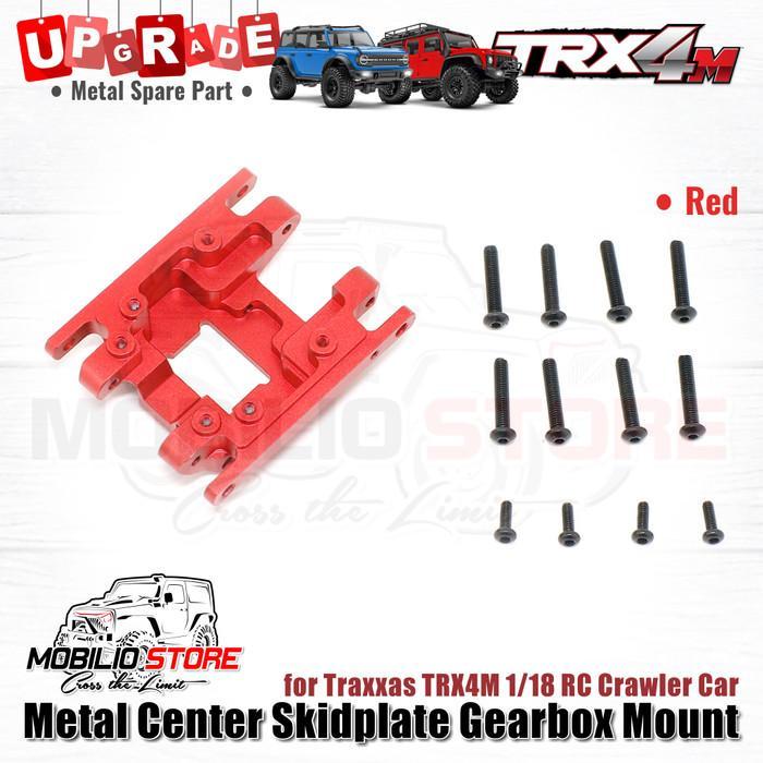 Upgrade Part Metal Center Skidplate Gearbox Mount for Traxxas TRX4M - Silver