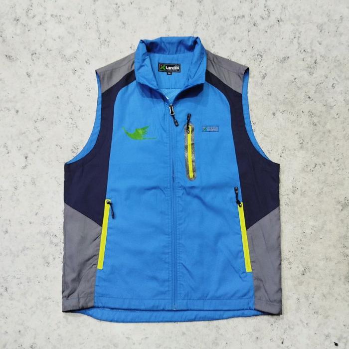 Rompi outdoor pria LANDAS Banyak kantong Biru Full Color Murah bagus