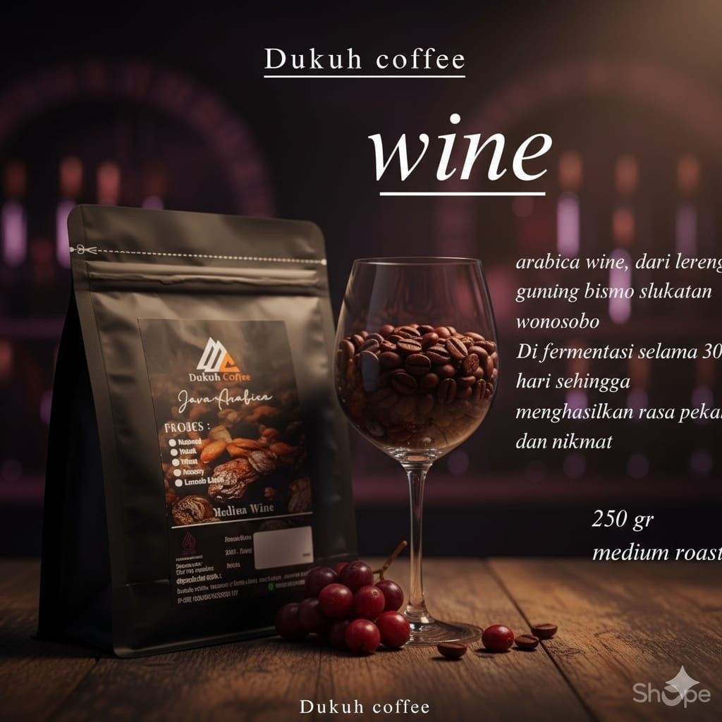 PROMOKopi Wine Arabika 250 Gram Kopi Slukatan WonosoboREADY