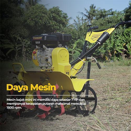 Mesin Traktor Mini Tiller FIRMAN FTL520 / Mesin Cultivator Bajak Sawah Kebun Ladang Basah Kering - P