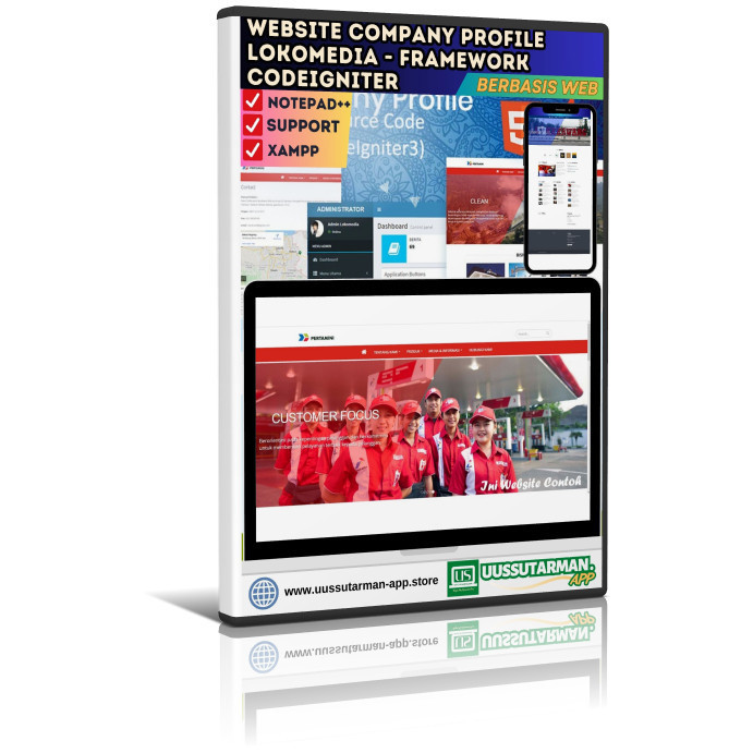 Source Code Full Website Company Profile Lokomedia - Framework CodeIgniter 3