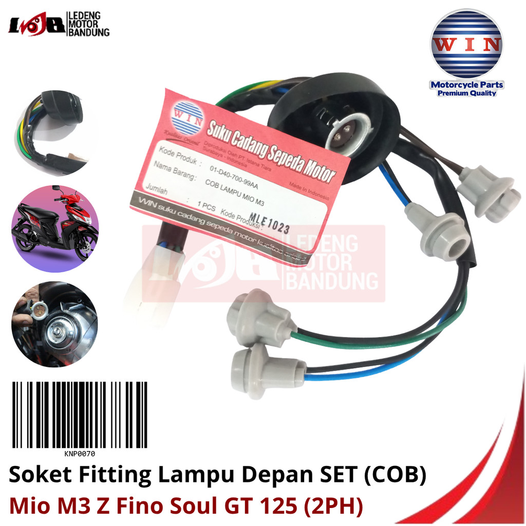 WIN COB Soket Fitting Lampu Depan Mio M3 125 2PH Socket Fiting Yamaha Kabel Set Motor