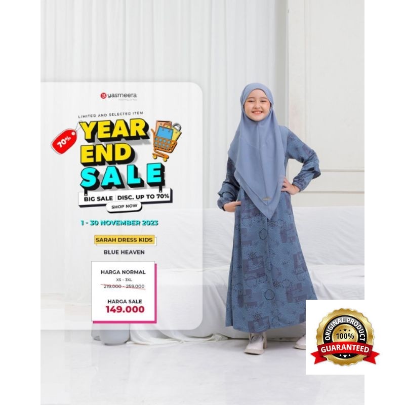 Gamis Anak Perempuan Sarah Dress Kids By Yasmeera