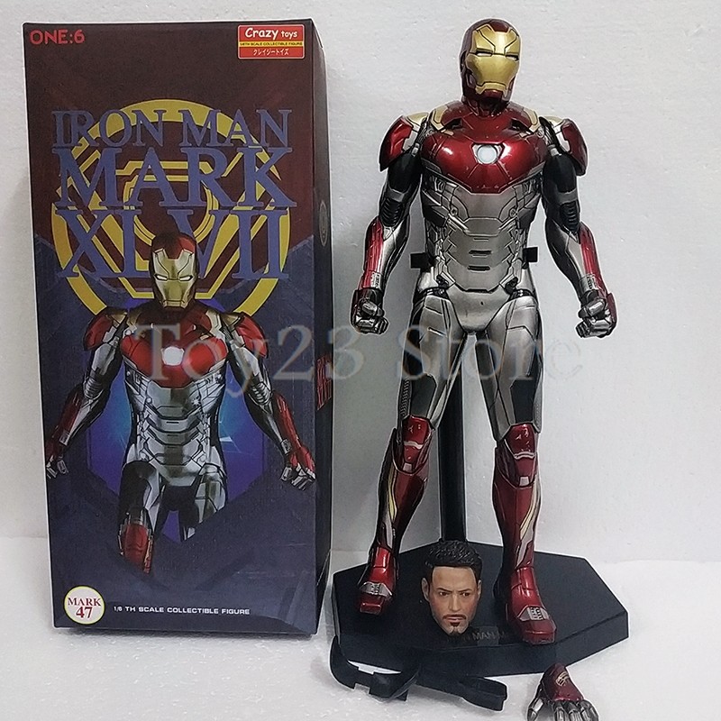 Crazy Toys Ironman Mark XLVII Mk47 Iron Man Action Figure Crazy Collection Model Toys Doll