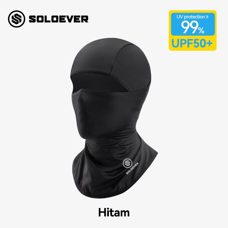 SOLOEVER Masker Balaclava Outdoor, Pelindung Wajah Multifungsi Anti Debu, Penutup Leher Bulu Hangat,