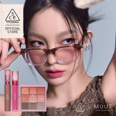[LIMITED EDITION] 3CE  x MUUT Eyewear Collection - Blur Water Tint, Velvet Lip Tint, Bouncy Blur Bal