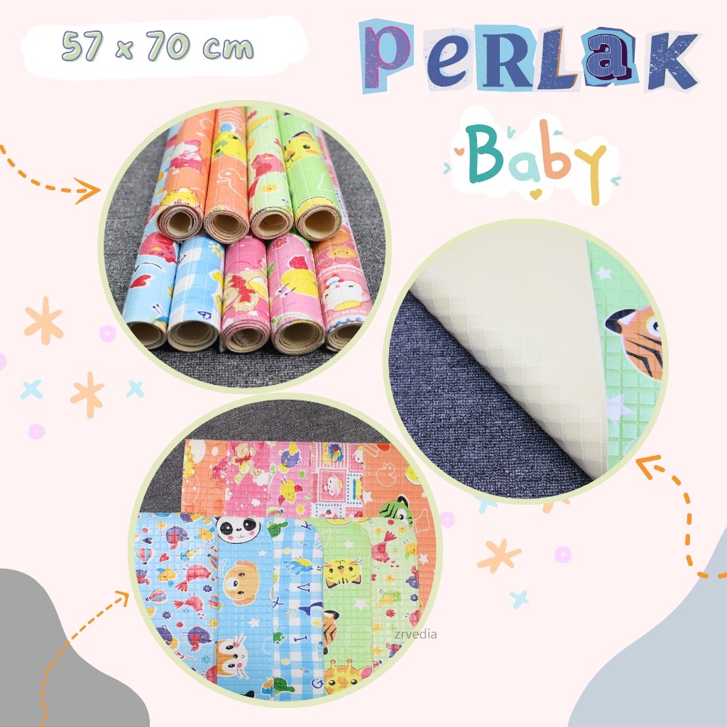 Perlak Bayi Uk 57 X 70 Cm / Alas Ompol Waterproof Tidur Perlengkapan Newborn Anti Air Rembes Tebal Bahan Karet Jumbo Kiosbalitaaprillia