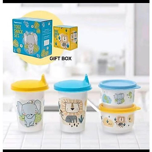 todz snack set tupperware/wadah mpasi/botol minum bayi