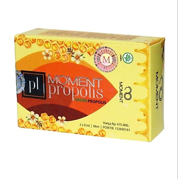 Propolis Moment Green Brazilian Antioksidan Anti-Inflamasi Anti-Kanker 2 botol