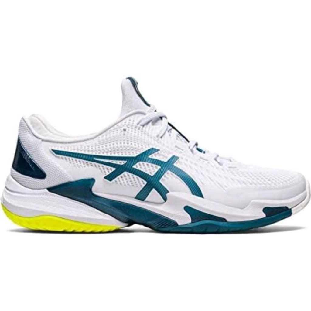 Sepatu Asics Court FF 3 Novak White / Gris Blue | Sepatu Tenis / Padel / Volly Ball / Badminton | Se