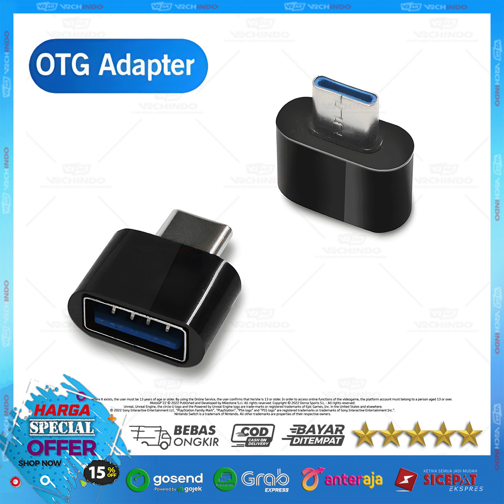 Adapter OTG V8 Type C To USB / OTG Converter Type-C V8 | untuk HP Android Transfer 