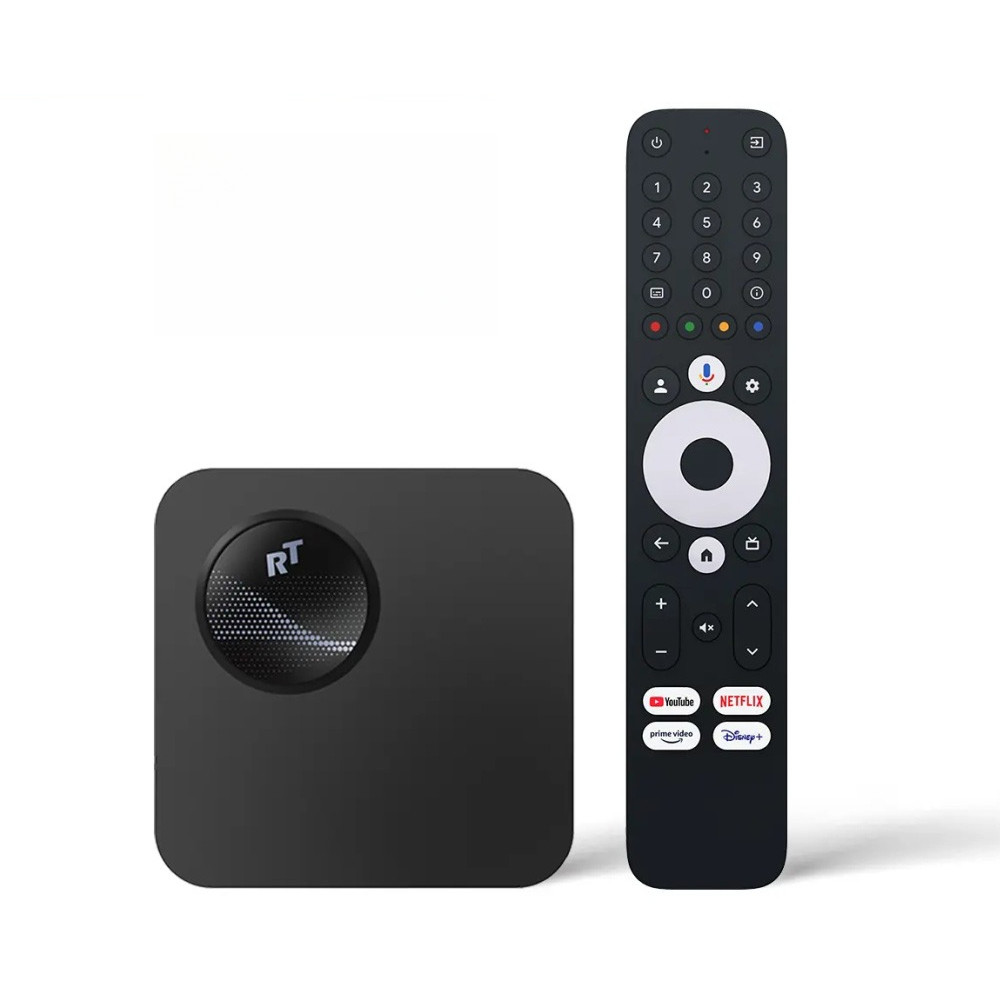 RockTek GX1 UHD Google TV Box Netflix Google Certified 4GB 32G Realtek1325 Support Dolby Atmos Visio
