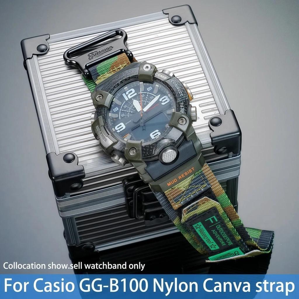 For Casio Little Mud King Third Generation GG-B100 GG B100 gg b100 Modified Nylon Canva strap men Sp