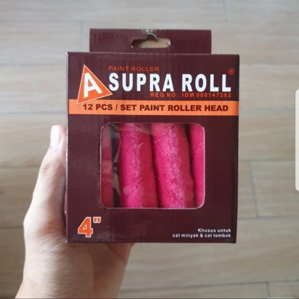 Promo (PER PCS) Refil Rolan Cat Kecil SUPRA Bulu Roll Kapal 4 Inch