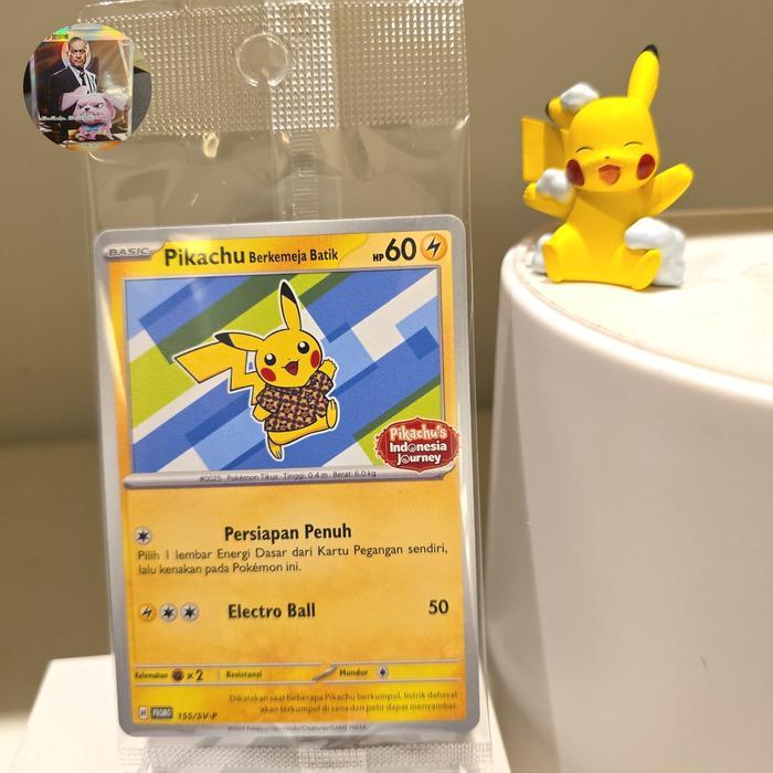 Pikachu Berkemeja Batik v3 Staryu kartu pokemon tcg indo - 1Pcs