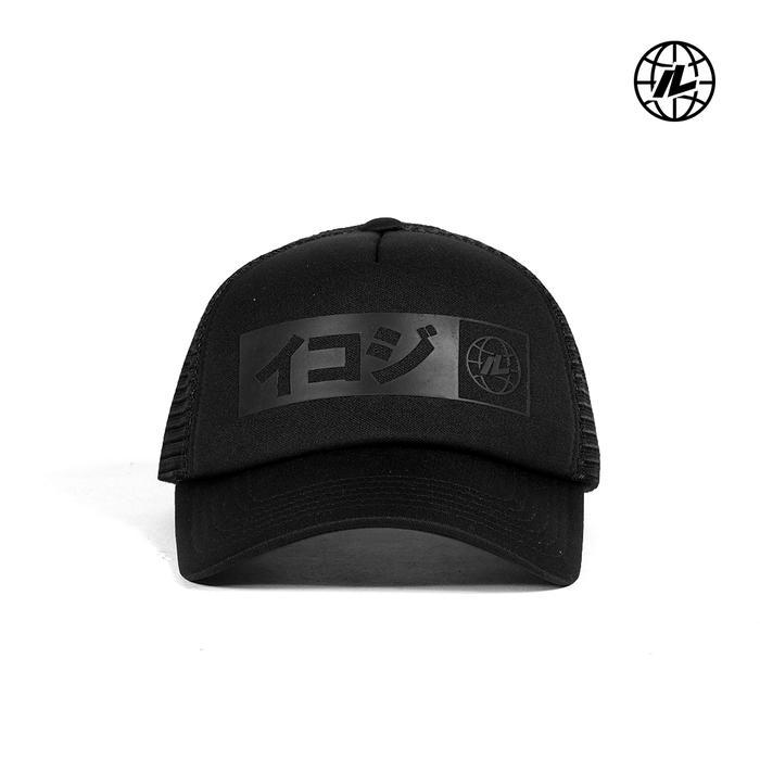 Ikozzi Invicible Topi Trucker - Topi Jaring Black - Black