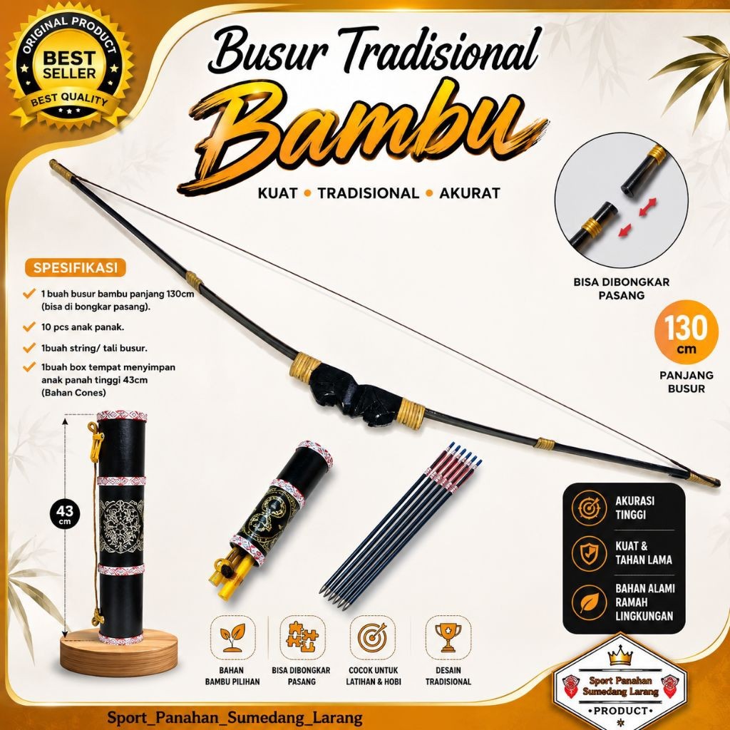 Busur Tradisional + Box Anak Panah