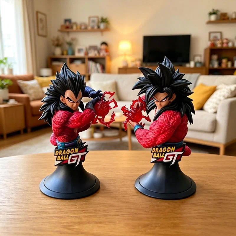 Creative Dragon Ball GT Super Saiyan 4 Goku Vegeta Bust Figure Anime Statue Cartoon Model Collection