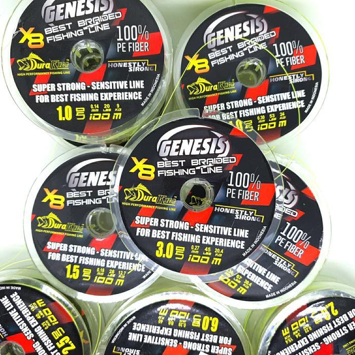 Senar Tali PE Duraking GENESIS X8 - multicolor, 2.0/0.22mm