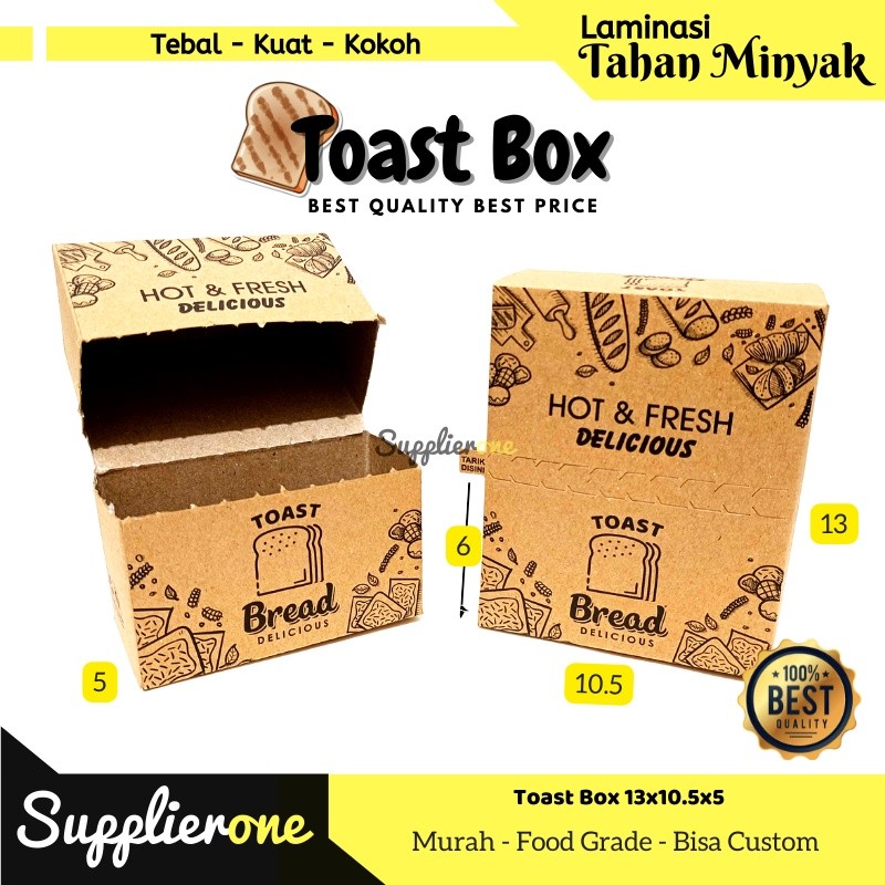 Toast Box / Toast Tray / Dus Roti Bakar / Box Roti Toast / Kemasan Roti Bakar
