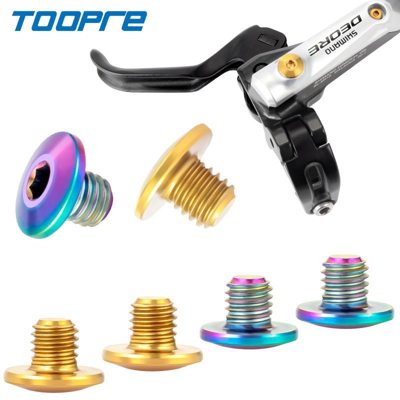 Foto Toopre Baut Tutup Brake Lever Titanium Alloy Oil disc Cylinder Head Baut isi Minyak Rem Sepeda