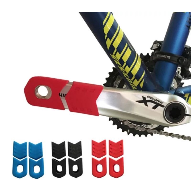 Foto Enlee crank guard pelindung crank arm protector double silikon sepasang