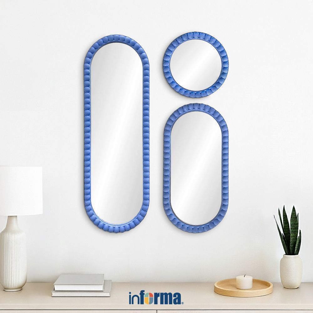 Informa Cermin Dinding Dekorasi Plastik Set 3 pcs Cermin Hias Cermin Gantung Wall Mirror Decorative 