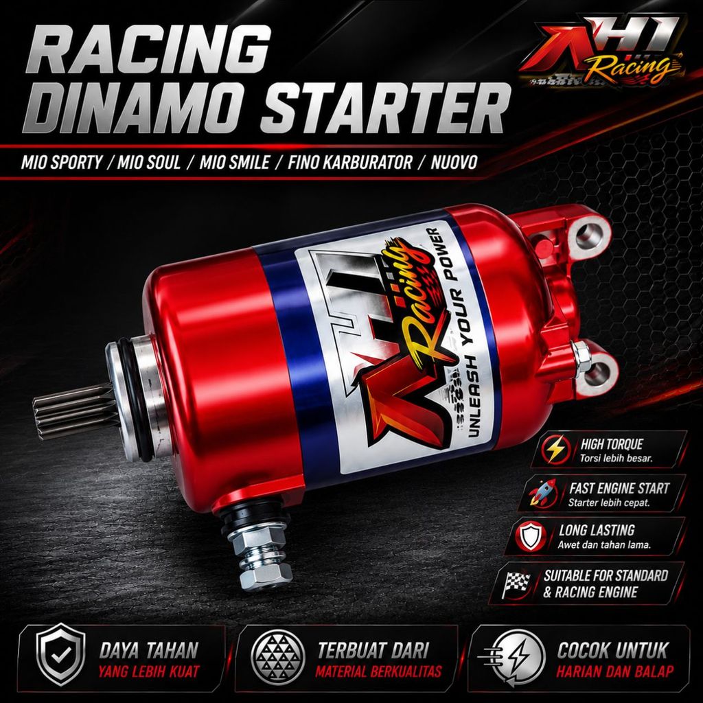 Dinamo Stater Starter Mio Fino Karbu Nuovo Soul Smile Bore Up 150 200 250 300 350 500 CC AH1 Racing