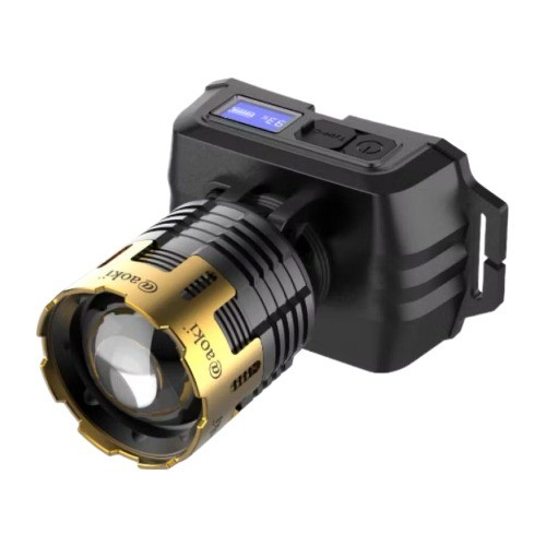 PROMO Gajian Headlamp Original AOKI Senter Kepala Cahaya Super Terang 90 Watt Tahan 24 Jam Baterai 6