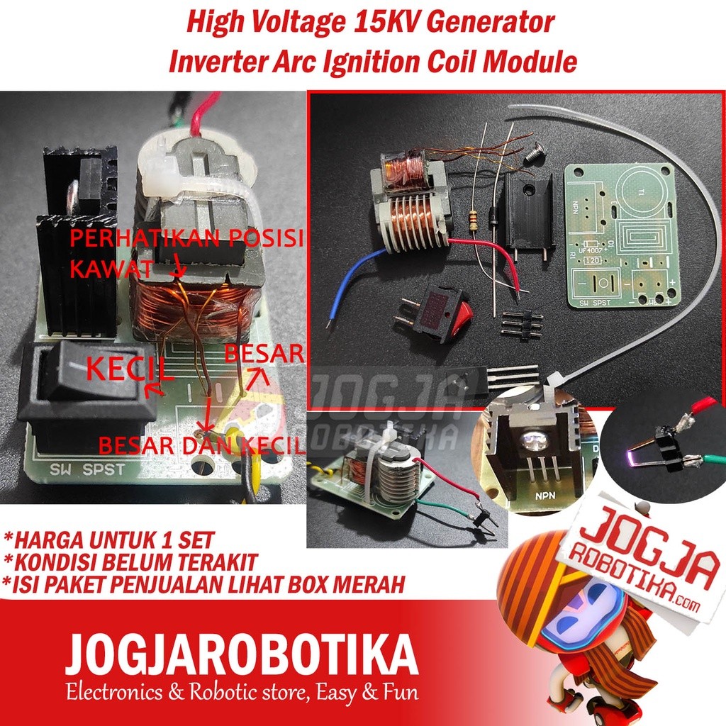 High Voltage 15KV Generator Inverter Arc Ignition Coil Module