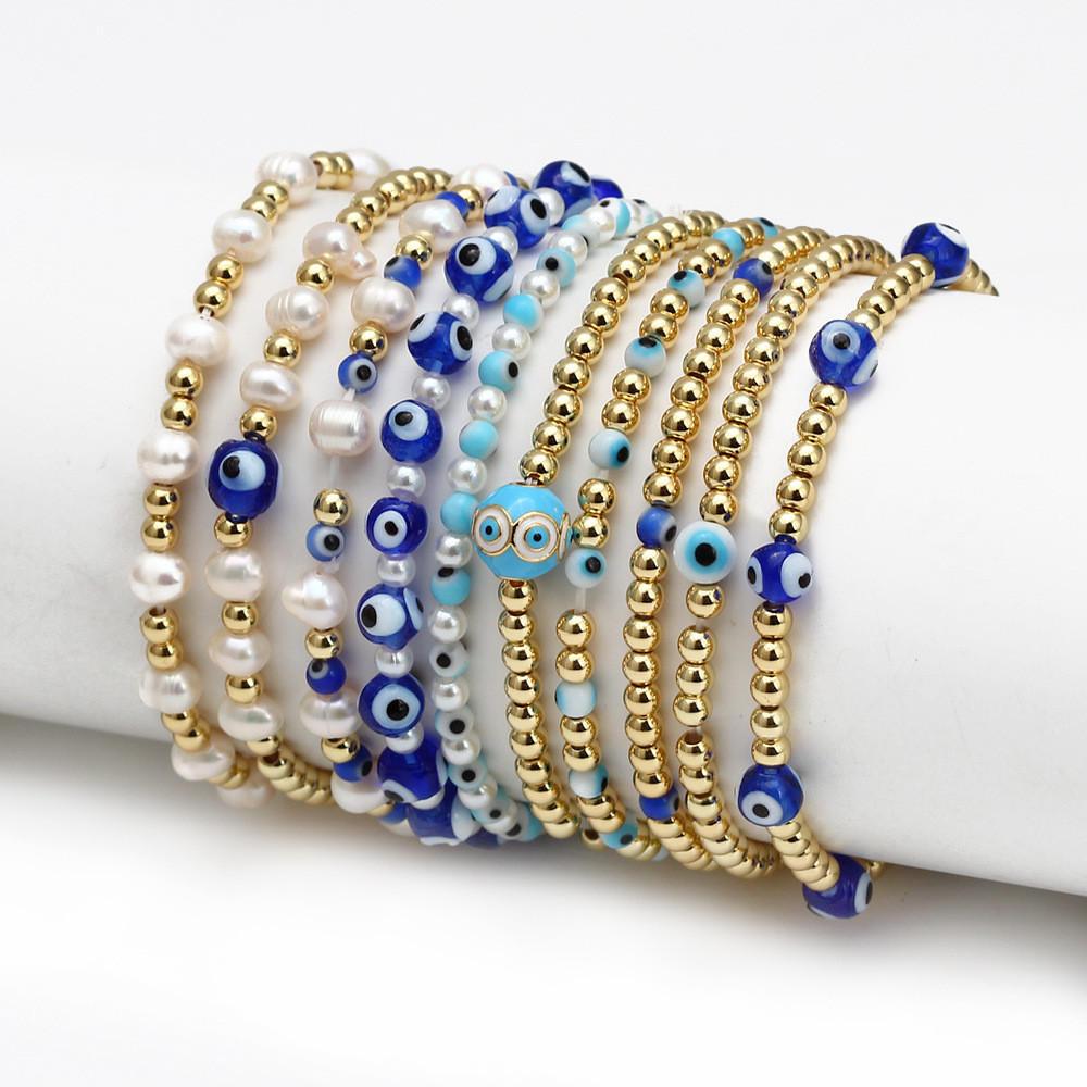 2026 Devil 's Eye Oil Jatuhkan Turki Mata Biru Set Gelang Manik-manik Mata Tangan