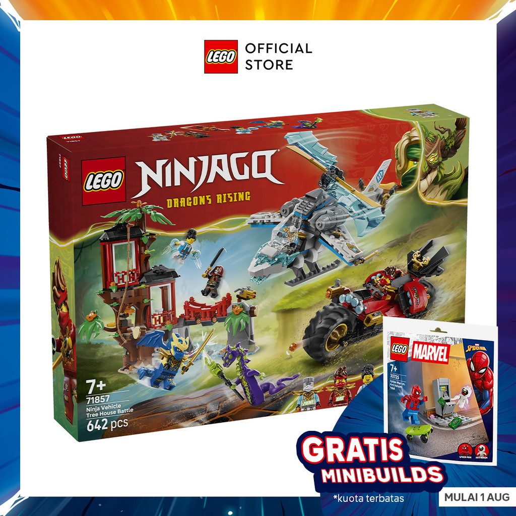 LEGO Ninjago 71857 Ninja Vehicle Tree House Battle (642 Pieces), Building Block, Toys, Bricks