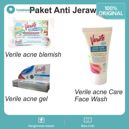 Verile Anti Jerawat / Verile Acne Gel / Verile Acne Blemish Cream / Verile Facial Wash / Veril / Ver