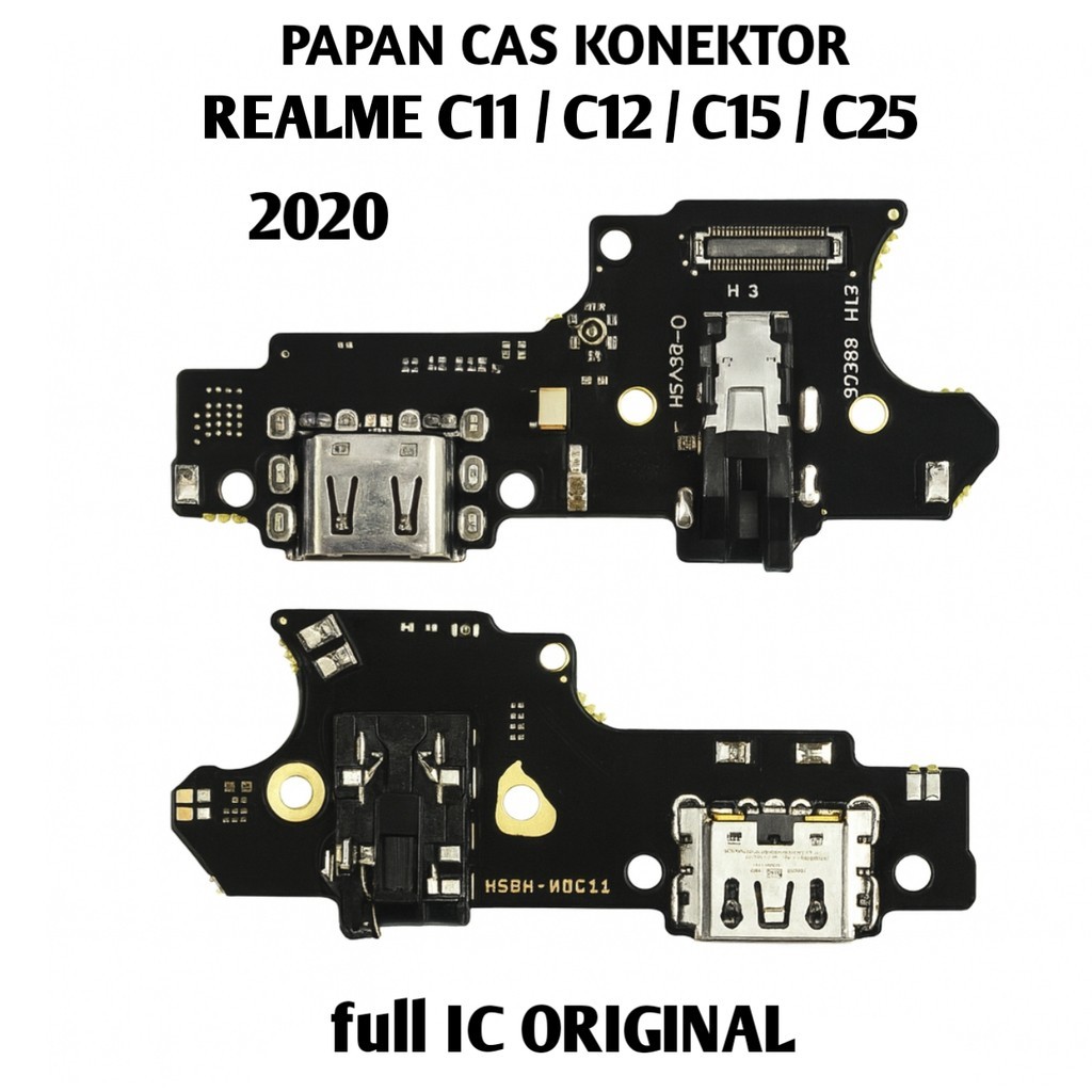 papan cas realme C11 / C12 / C15 / C25 original konektor pcb full ic charger board pengganti conekto