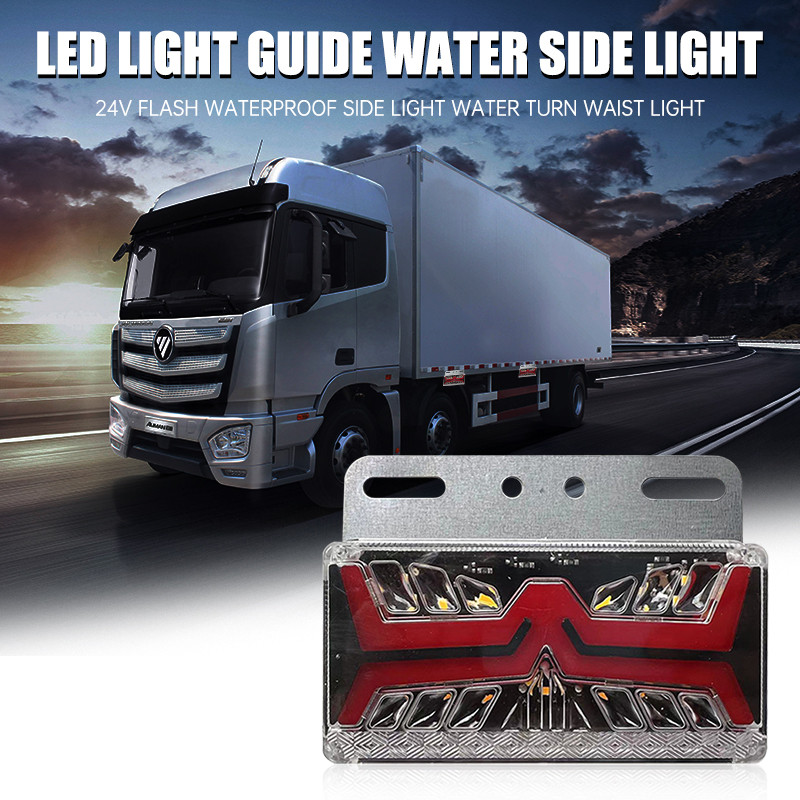VEXCRO Lampu Pemandu LED, Lampu Tepi Mengalir, Lampu Berkedip, Tahan Air, Lampu Tepi Mengalir, Lampu