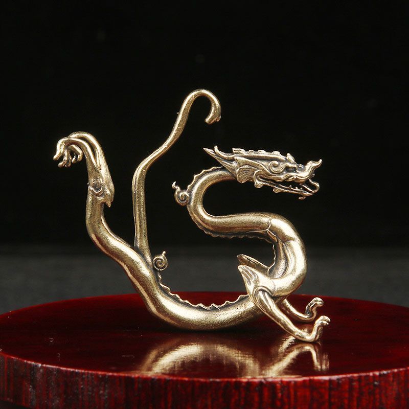 Ornamen Kuningan Chilong Ornamen Patung Tembaga Antik Koleksi Wenwan