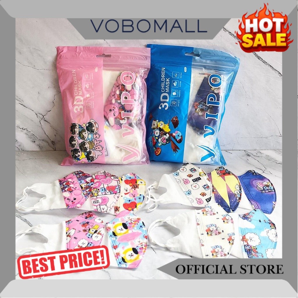 *MYZORA SURABAYA* MASKER DUCKBILL ANAK BTS SUPERHERO MOTIF MIX 50PCS VIPO CAREION GD