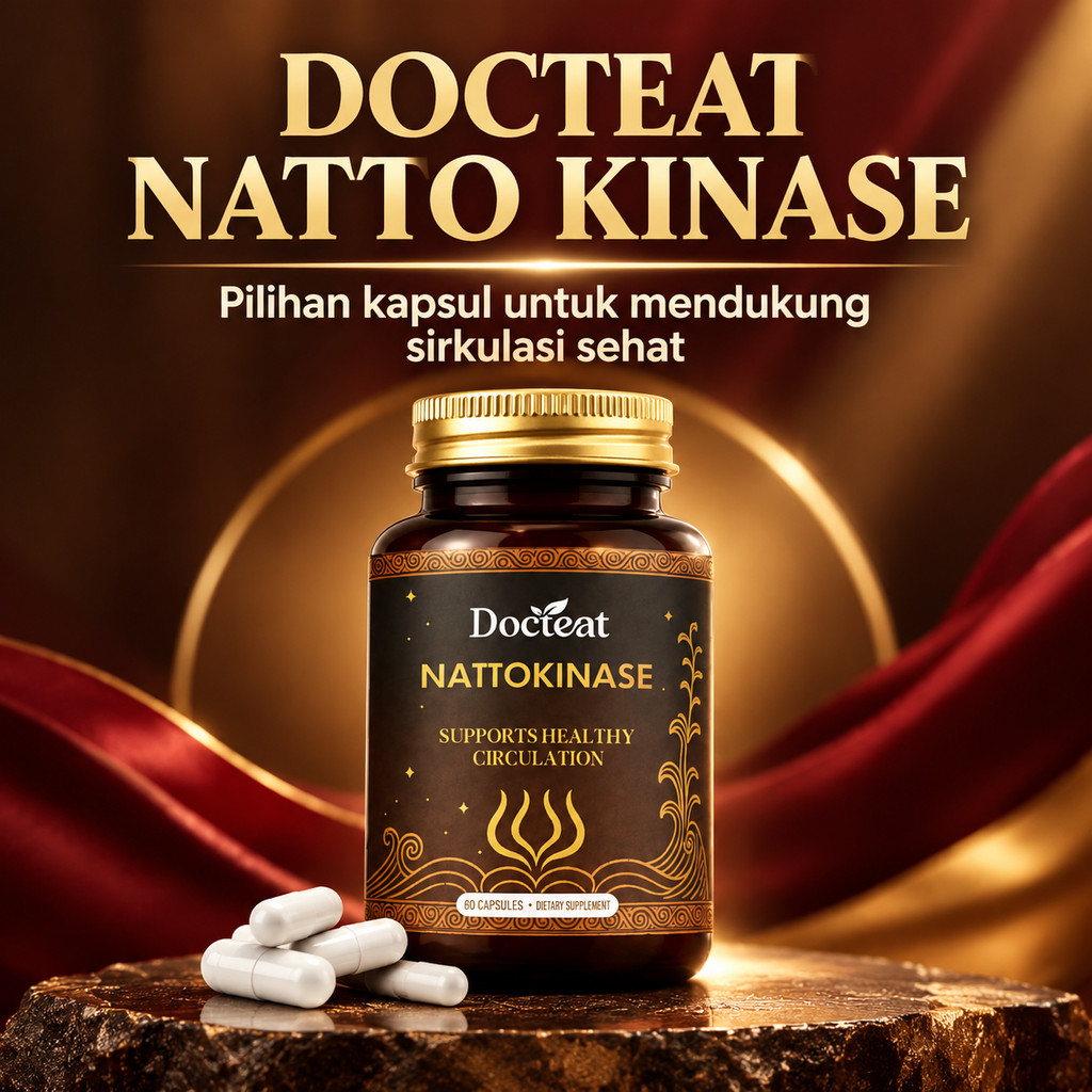 Natto Kinase Suplemen Makanan Kapsul 60 Kapsul Docteat Dukungan Sirkulasi Sehat