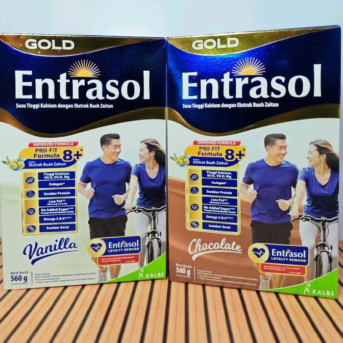 Susu entrasol gold 560 gr vanila coklat - Vanila