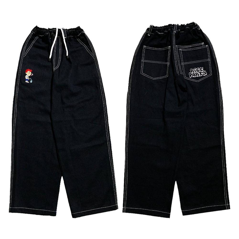BAGGY PANTS PUNK BLACK Riseparty