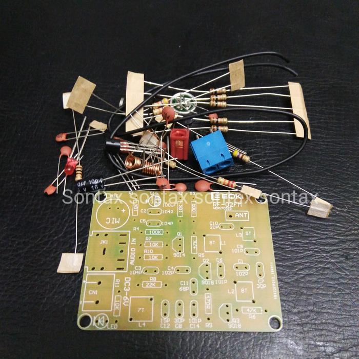pcb kit diy wireless transmitter pemancar fm mic microphone mikrofon Big Salle 