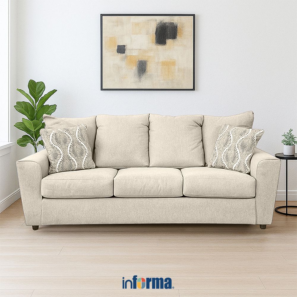 Informa Ashley Stairatt-2 Sofa Fabric 3 Seater - Cokelat Muda Sofa Ruang Tamu Sofa Minimalis Kursi S
