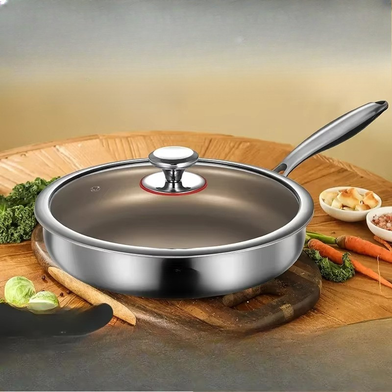 Titanium Pan Non-stick Frying Pan Household Wok Steak Frying Pan Induction Cooker Gas Stove Special 