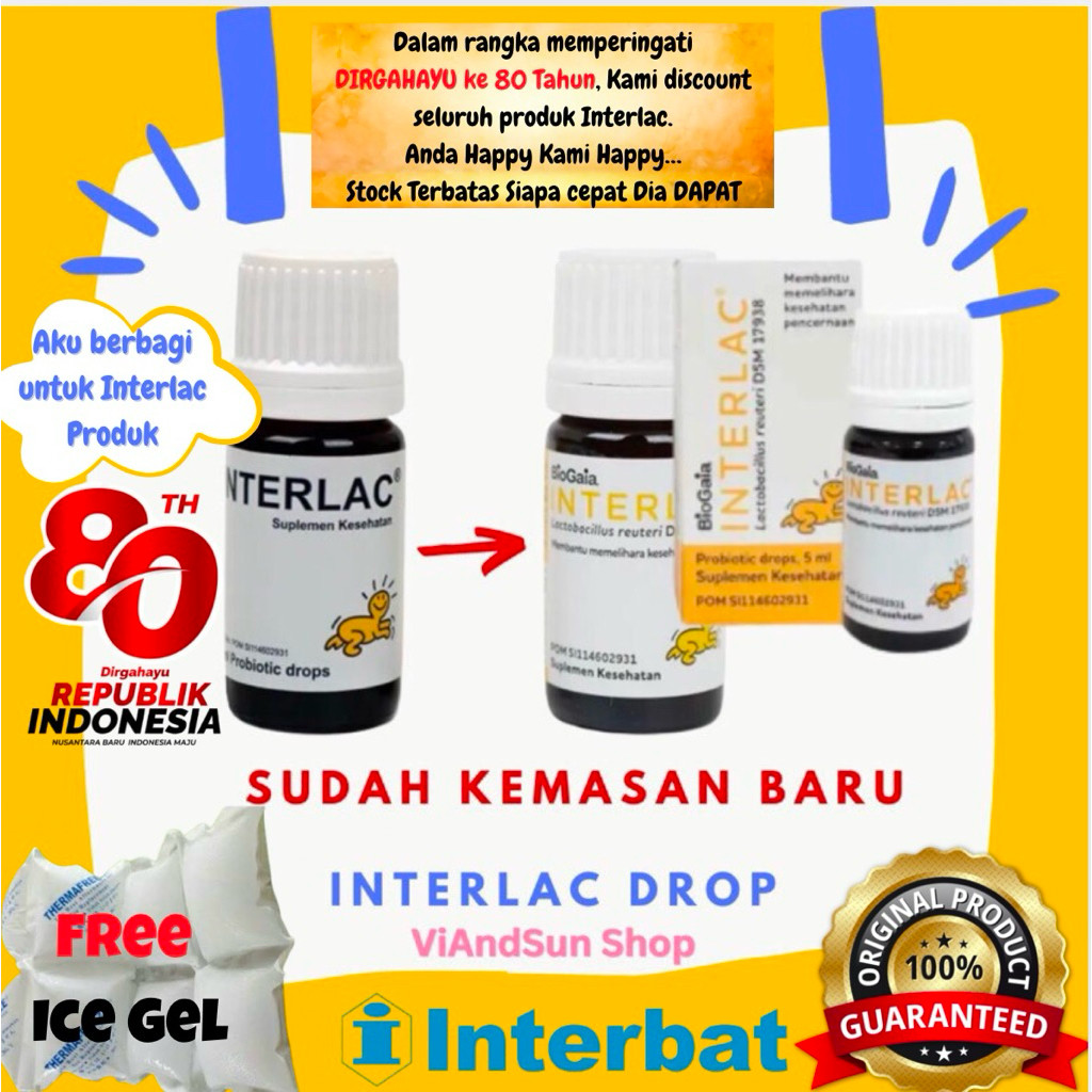 Interlac Drops - Probiotik bayi untuk pencernaan
